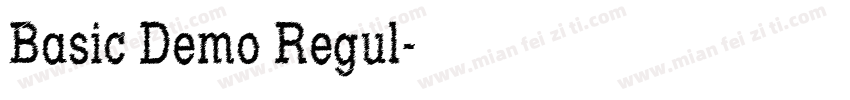 Basic Demo Regul字体转换